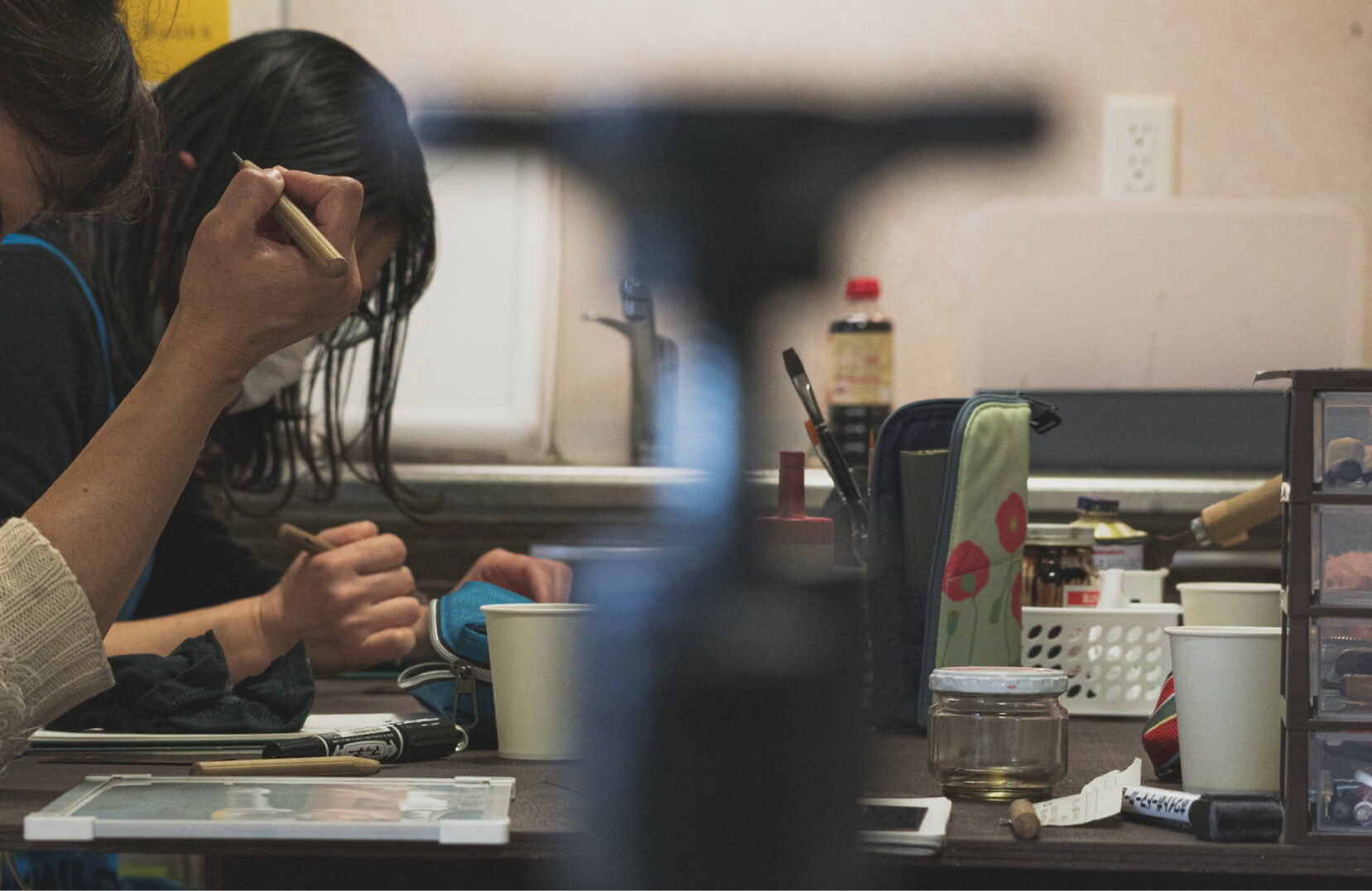 銅版画のワークショップの様子